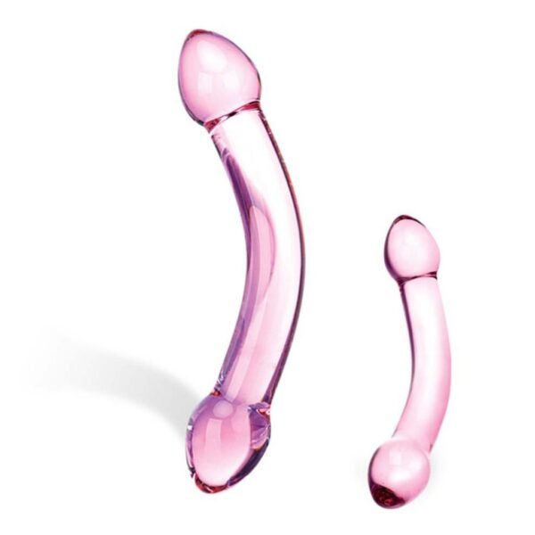 Dvigubas violetinės spalvos dildo Glas