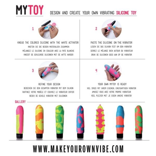 Vibratoriaus rinkinys MyToy mėlynos ir rožinės spalvos - Image 2