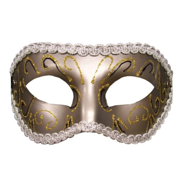 Pilka maskaradinio stiliaus kaukė