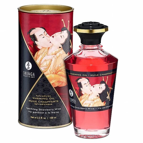 Šildantis aliejus putojantis braškių vynas 100 ml