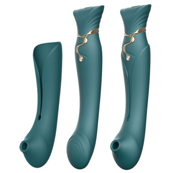 Karalienės rinkinys PulseWave G Taško vibratorius Jewel Green