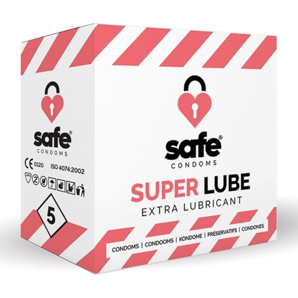 Safe - Prezervatyvai su daugiau lubrikanto 5 vnt
