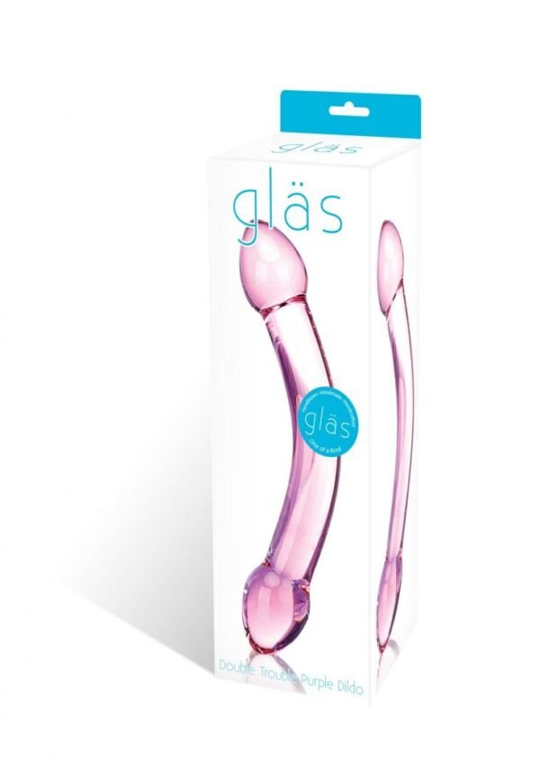 Dvigubas violetinės spalvos dildo Glas - Image 3