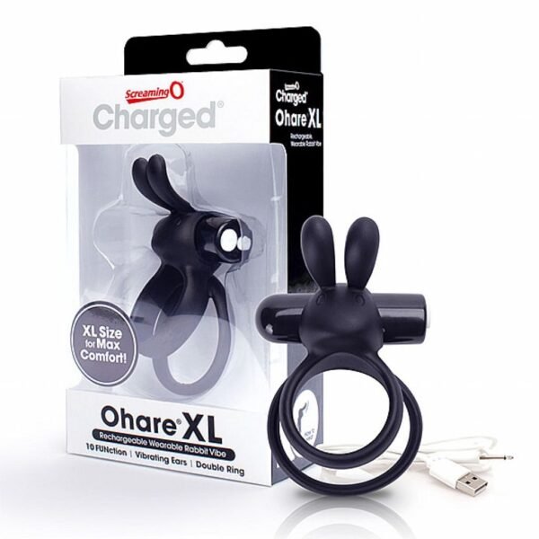 Dvigubas Penio Žiedas Rabbit Vibe Black