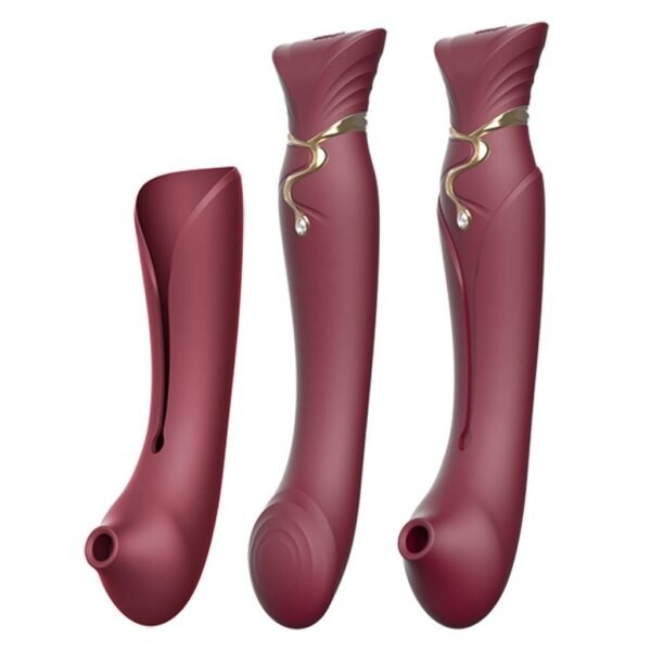 Karalienės rinkinys PulseWave G Taško vibratorius Wine Red