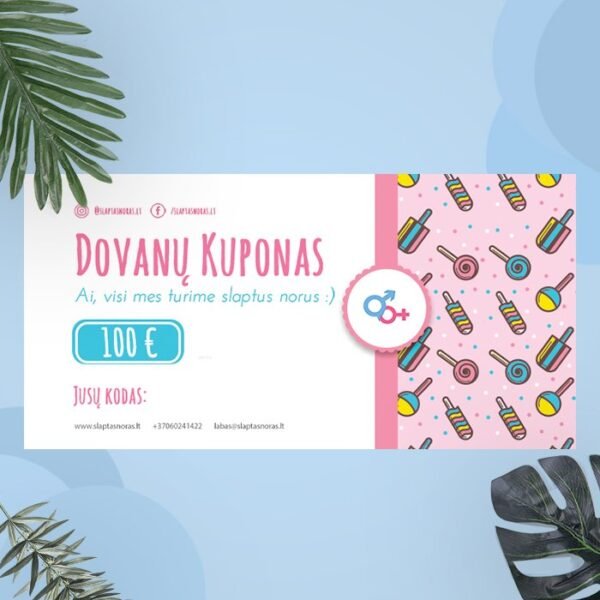 100 Eur vertės Dovanų kuponas