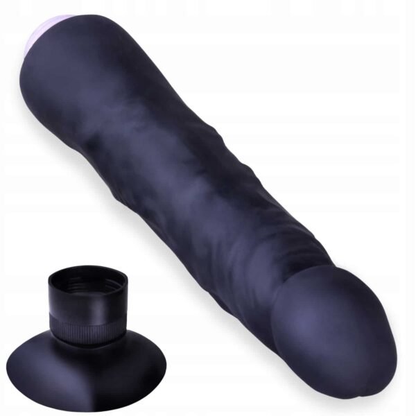Juodas vibruojantis Dildo - Image 2