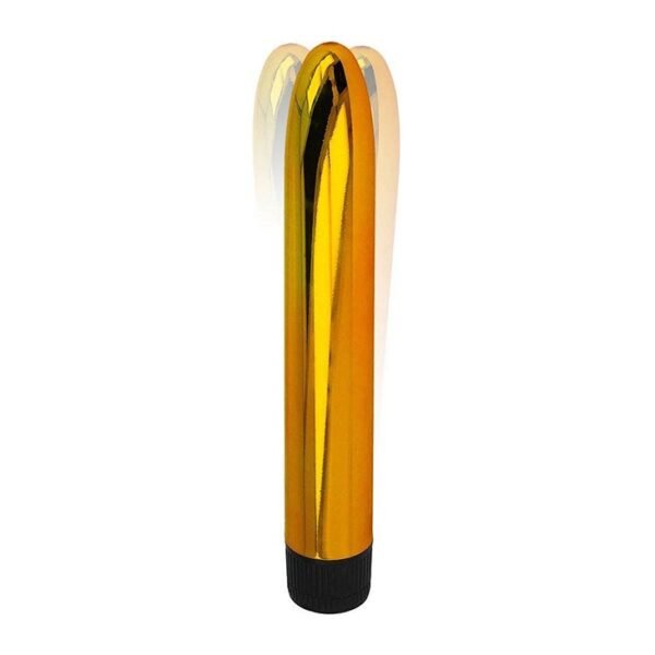 Klasikinis Vibratorius 17.5 cm auksinis - Image 2