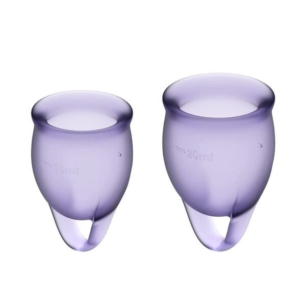Menstruacinės taurelės Satisfyer 2vnt Violetinės - Image 2